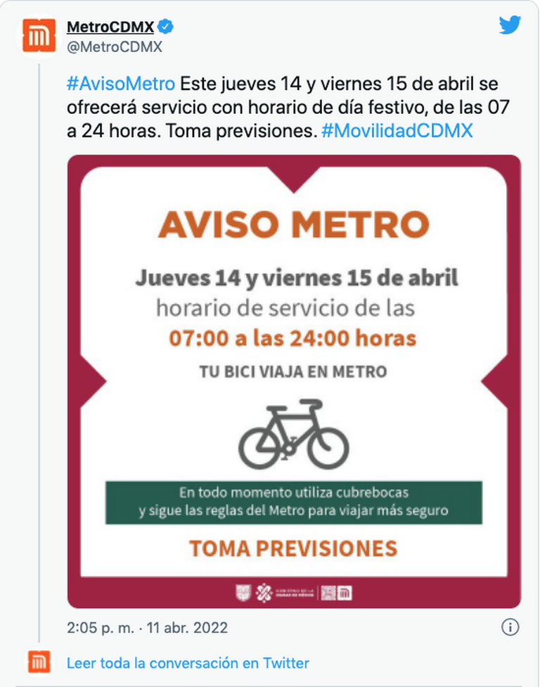 Semana Santa 2022: así operarán Metro y Suburbano jueves y viernes santos -  La Prensa | Noticias policiacas, locales, nacionales