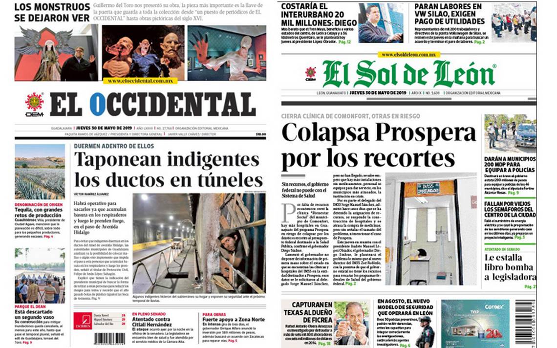 Así las portadas de la OEM este 30 de mayo - La Prensa | Noticias  policiacas, locales, nacionales